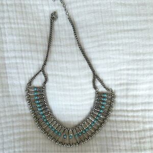 Lucky Brand silver and turquoise necklace